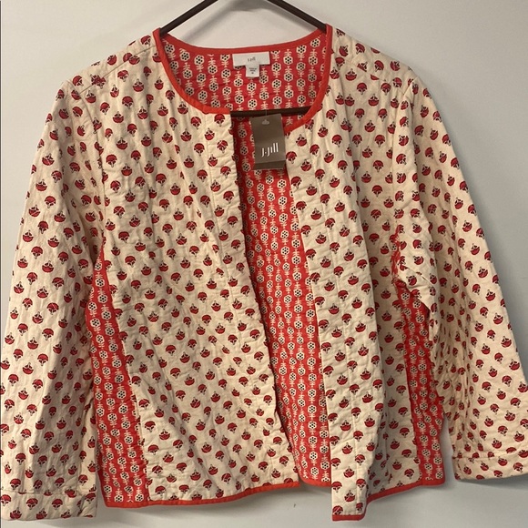 J. Jill Jackets & Blazers - J. Jill Floral Quilted Jacket